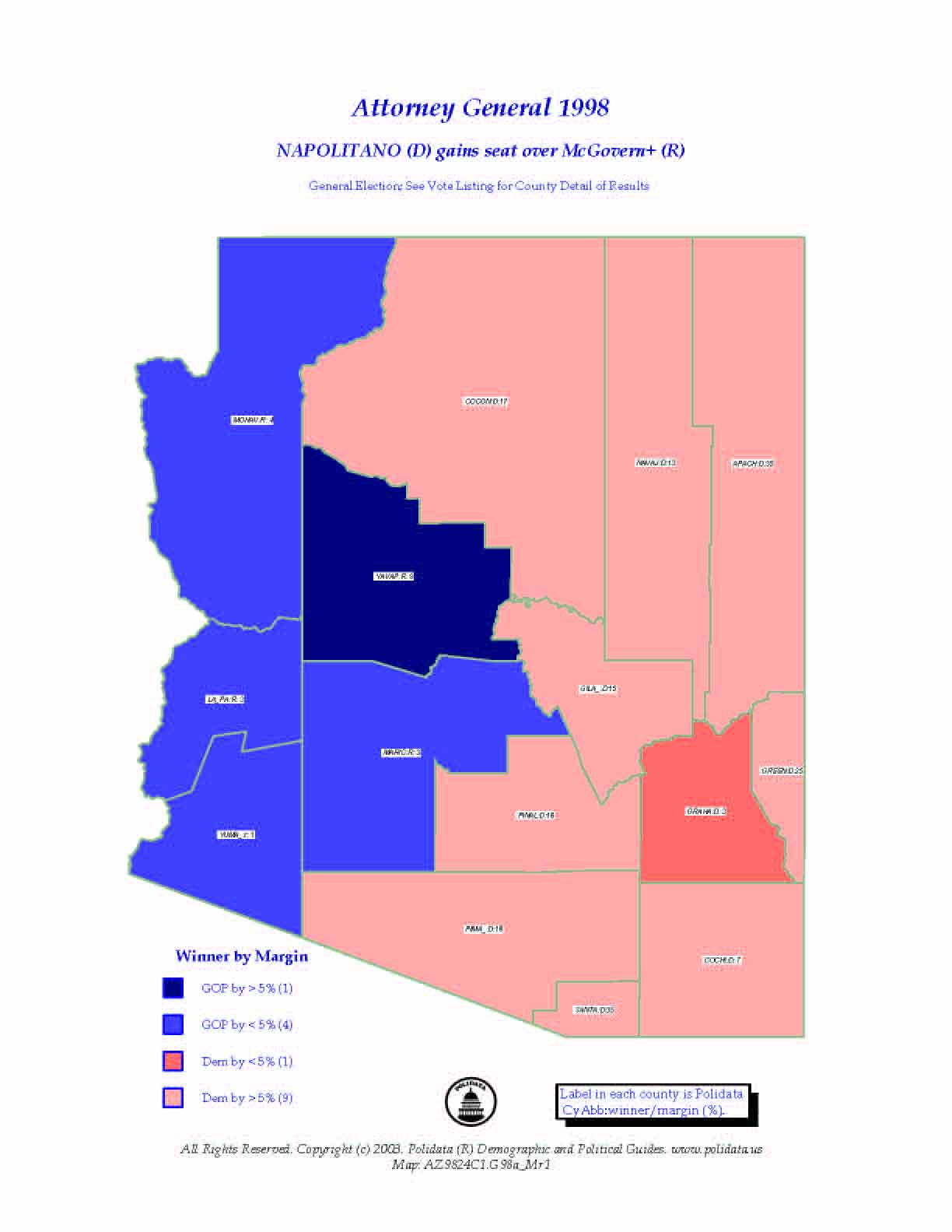 POLIDATA ® ARIZONA ELECTION HISTORY Bibliographic Info