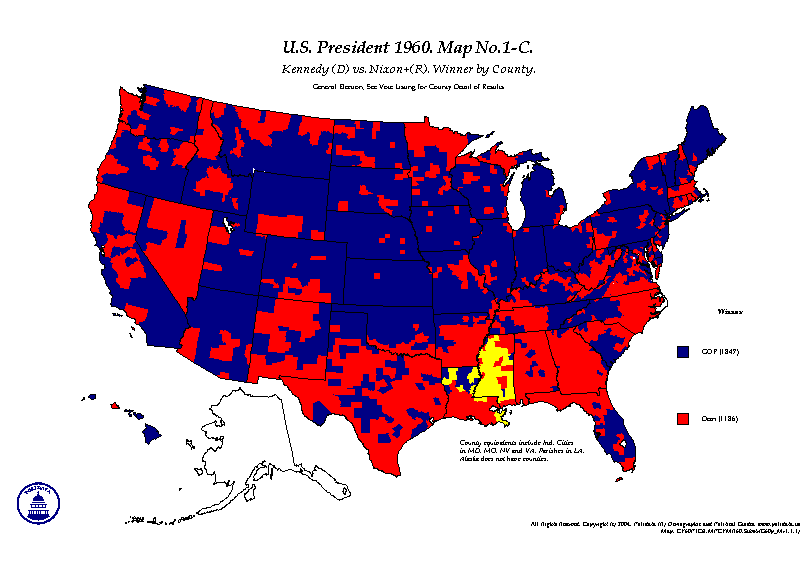 Polidata Andreg Election Maps President 1960