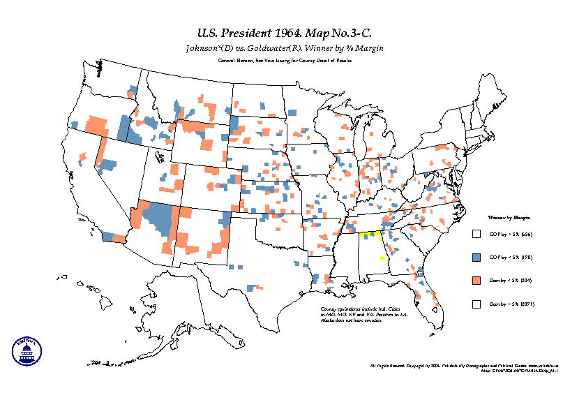 POLIDATA ® ELECTION MAPS-PRESIDENT 1964