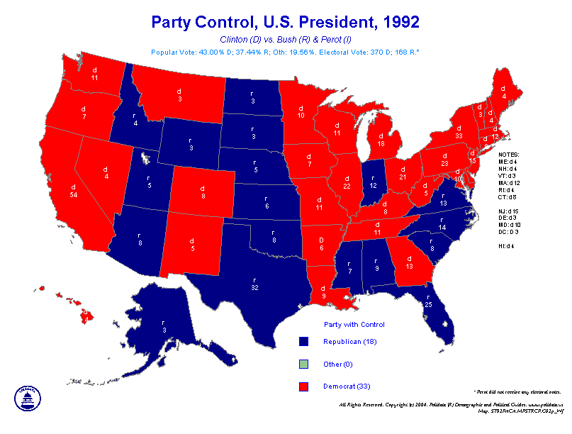 Карта 1992. USA election Map 1996. Выборы США 1992. Election Map.